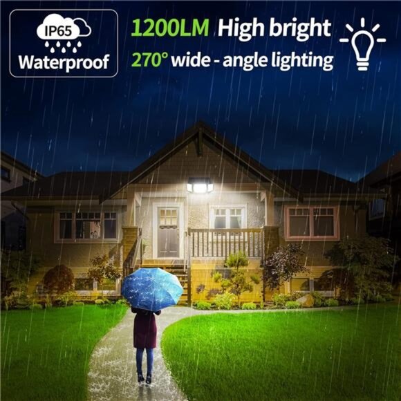 Solar outdoor motion sensor light waterproof wide angle flood light security yar - Picture 2 of 7